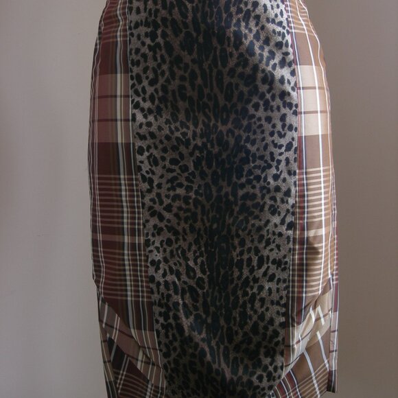 MAX MARA skirt, pattern mix, silk & cotton - Made in Italy - US8\MEX30\EU38\IT42 - Picture 2 of 4